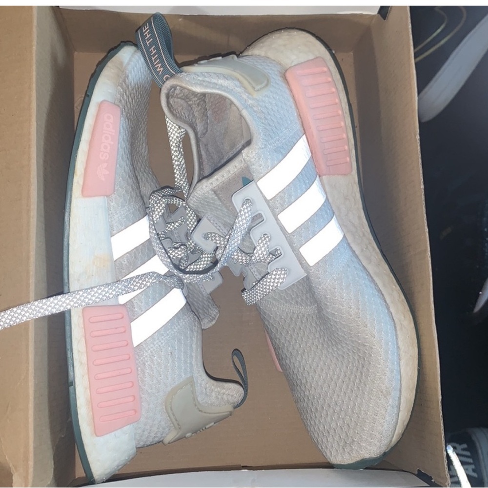 Adidas Nmds Gray and Pink Sneakers for Everyday Comfort